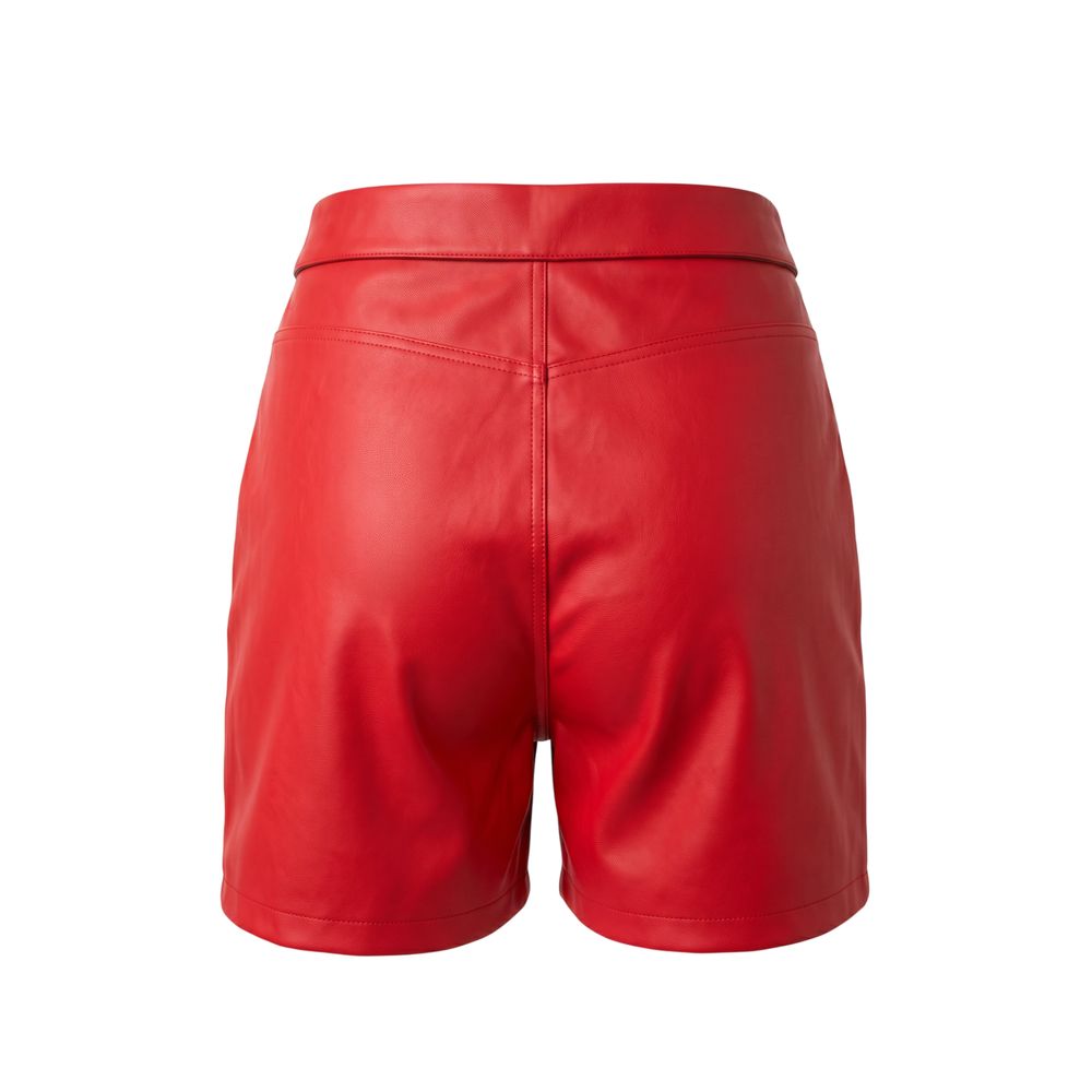 Trussardi Jeans Women's Polyester Denim Shorts - Multicolor Red