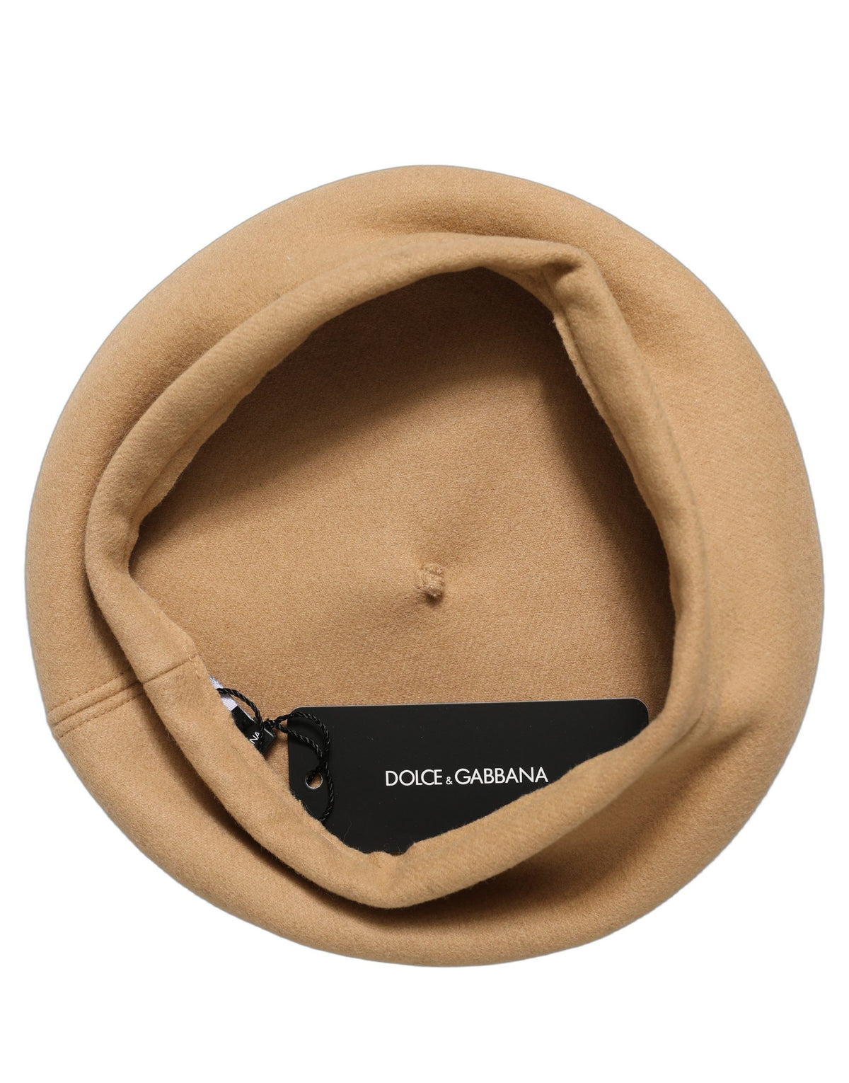 Dolce & Gabbana 501 Cashmere Beret - Beige Camel Signature