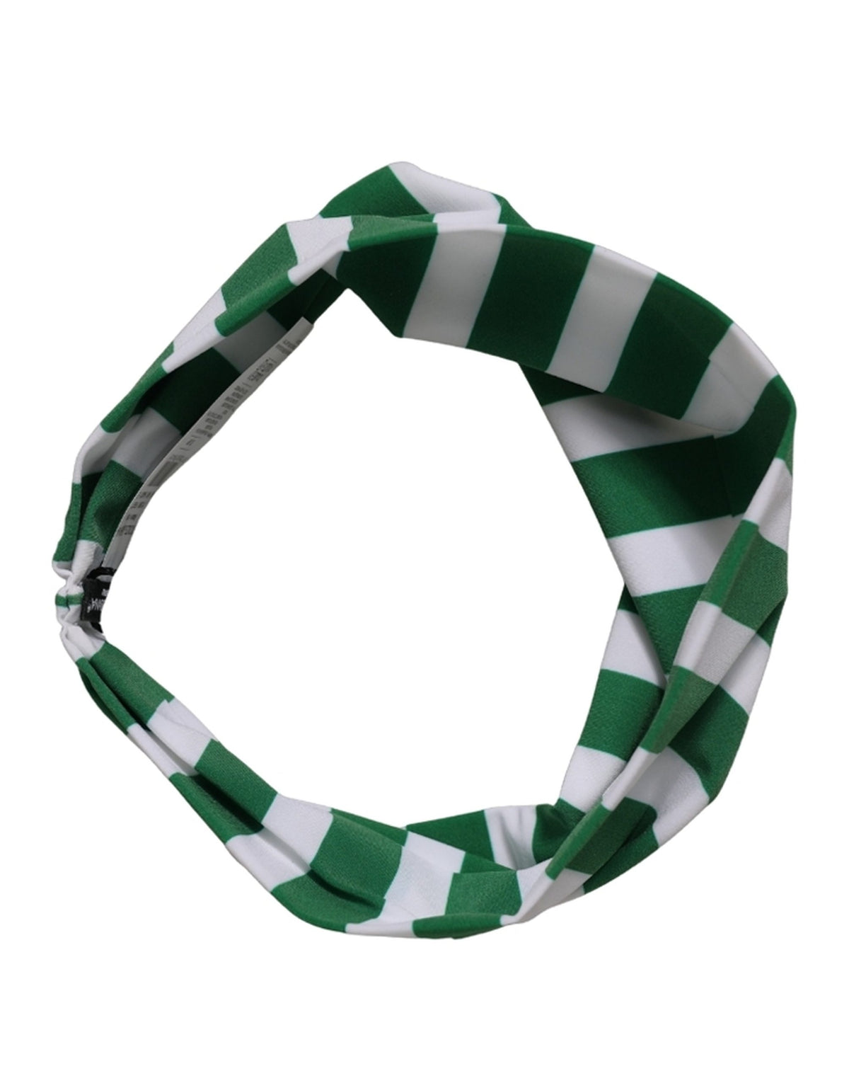 Dolce & Gabbana Cashmere Wool & Nylon Headband - Black Green White Signature Striped