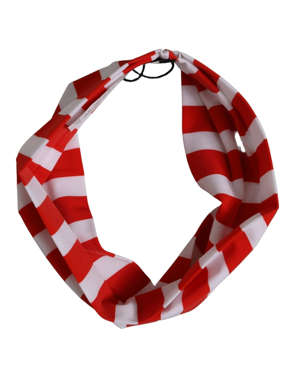Dolce & Gabbana Stretch Nylon Headband - Red White Signature Striped