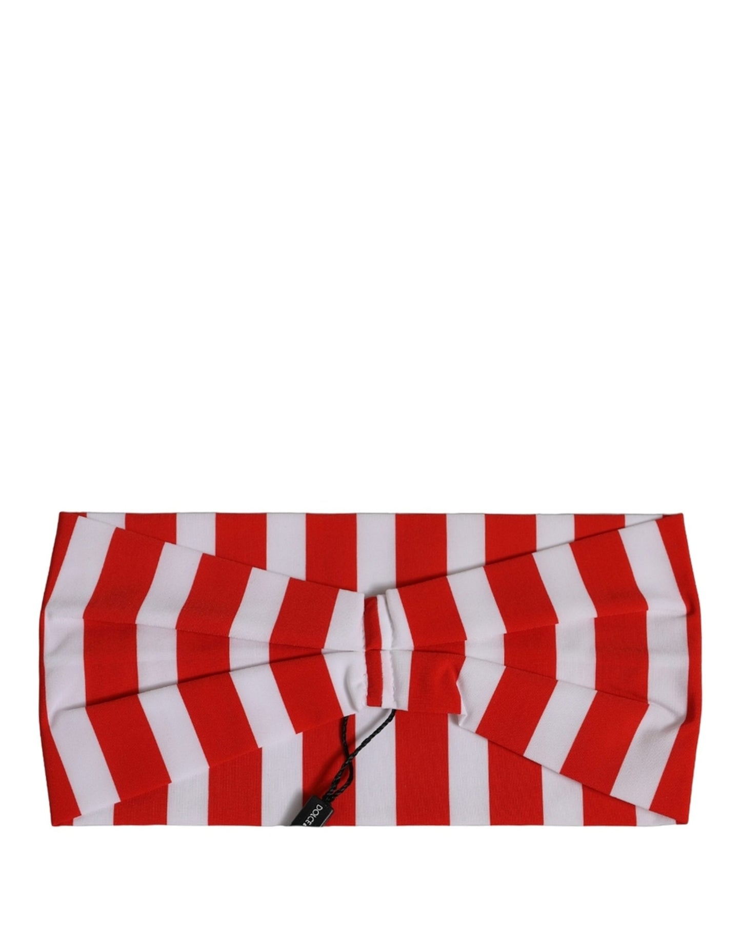 Dolce & Gabbana Red White Stripes Nylon Head Wrap One Size Headband