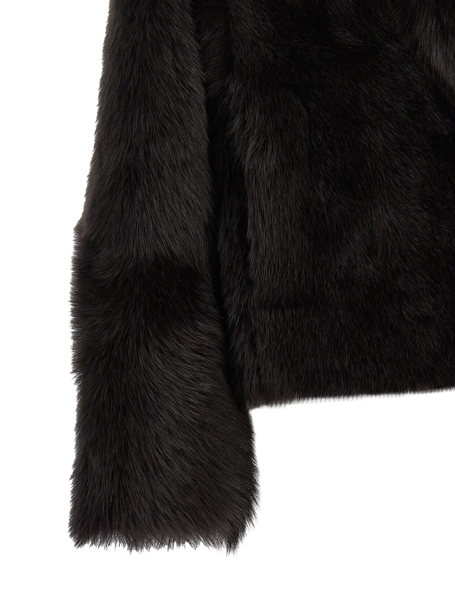 Overcoat by BLANCHA for women in lamb shearling brown showcases a enveloping silhouette, detailed with distinctive and a enveloping .