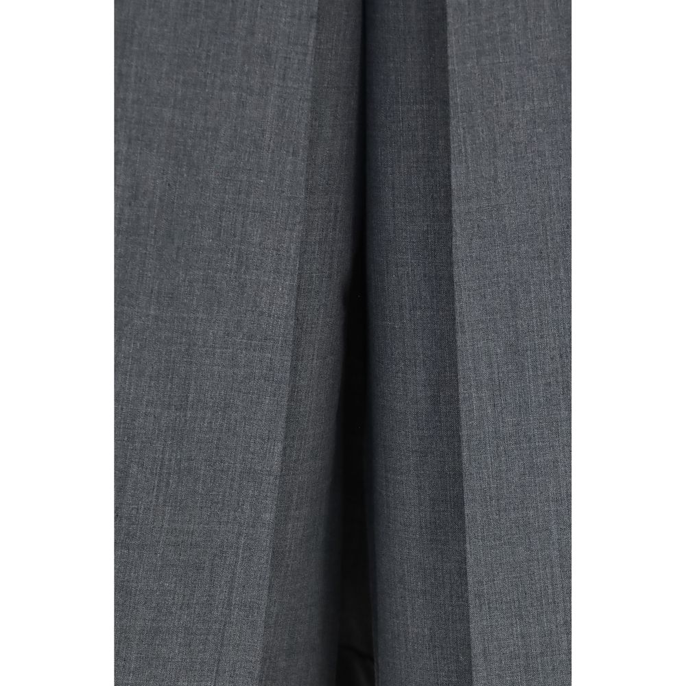Trousers by The Latest for women in polyester & wool gray features a sculptural silhouette, showcasing a sculptural regular-fit & wide and long with a sophisticated for a sculptural finish.