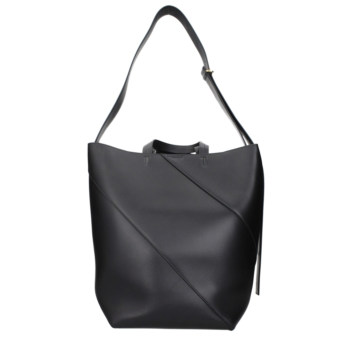 Crossbody Handbag by Jil Sander for women in leather black features a versatile chic silhouette, meticulously detailed with a secure , ample , and versatile crossbody-strap & adjustable-strap.