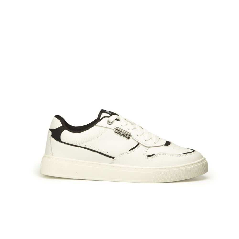 Colmar Men's Low Top Polyester Leather Sneakers - Black White