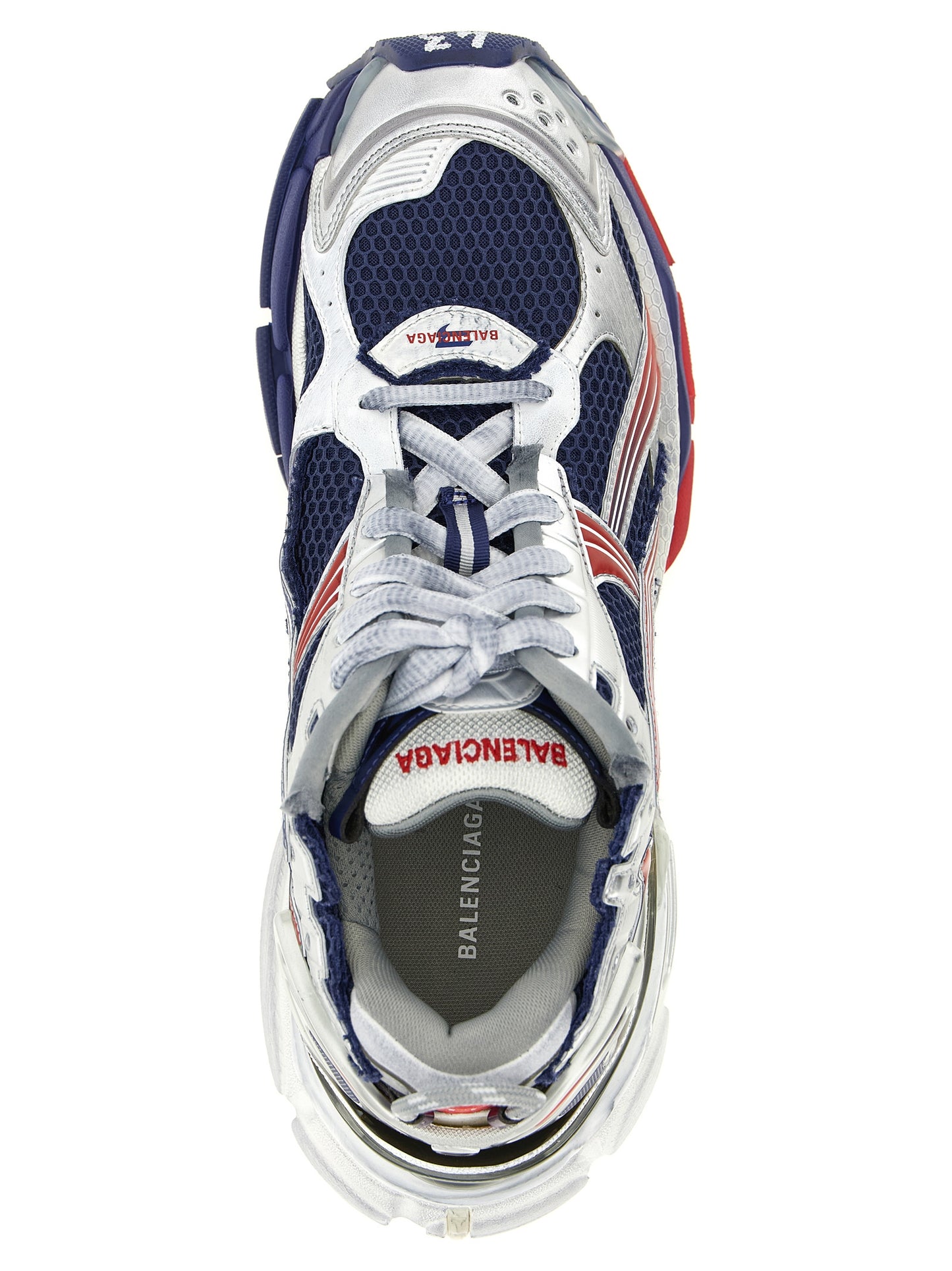 Athletic Sneakers by Balenciaga for men in polyester polyethylene & polyurethane multicolor showcases an impeccable silhouette, defined by an impeccable athletic style design that perfectly captures the essence of the Men's Athletic Polyester Polyethylene & Polyurethane Sneakers.