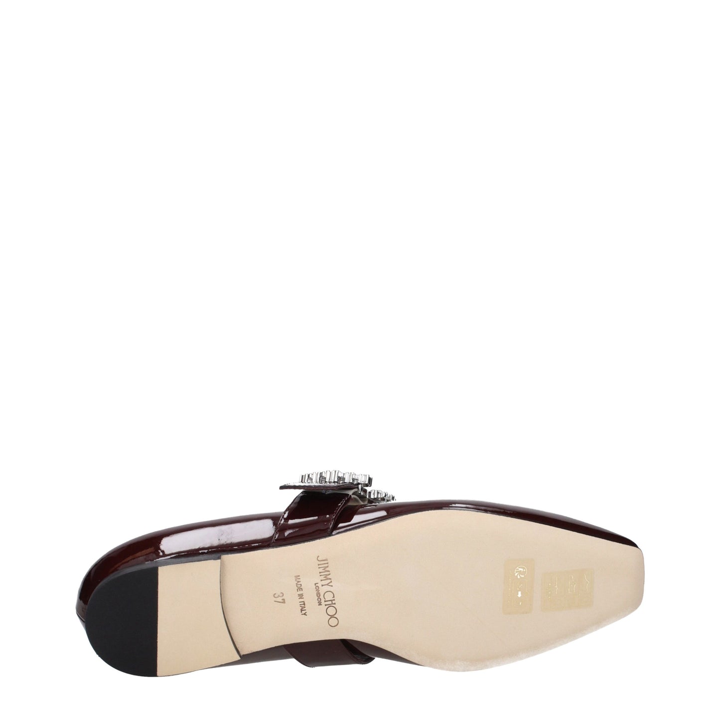 Jimmy Choo Women's Patent Leather Ballet Flat Shoes - Red