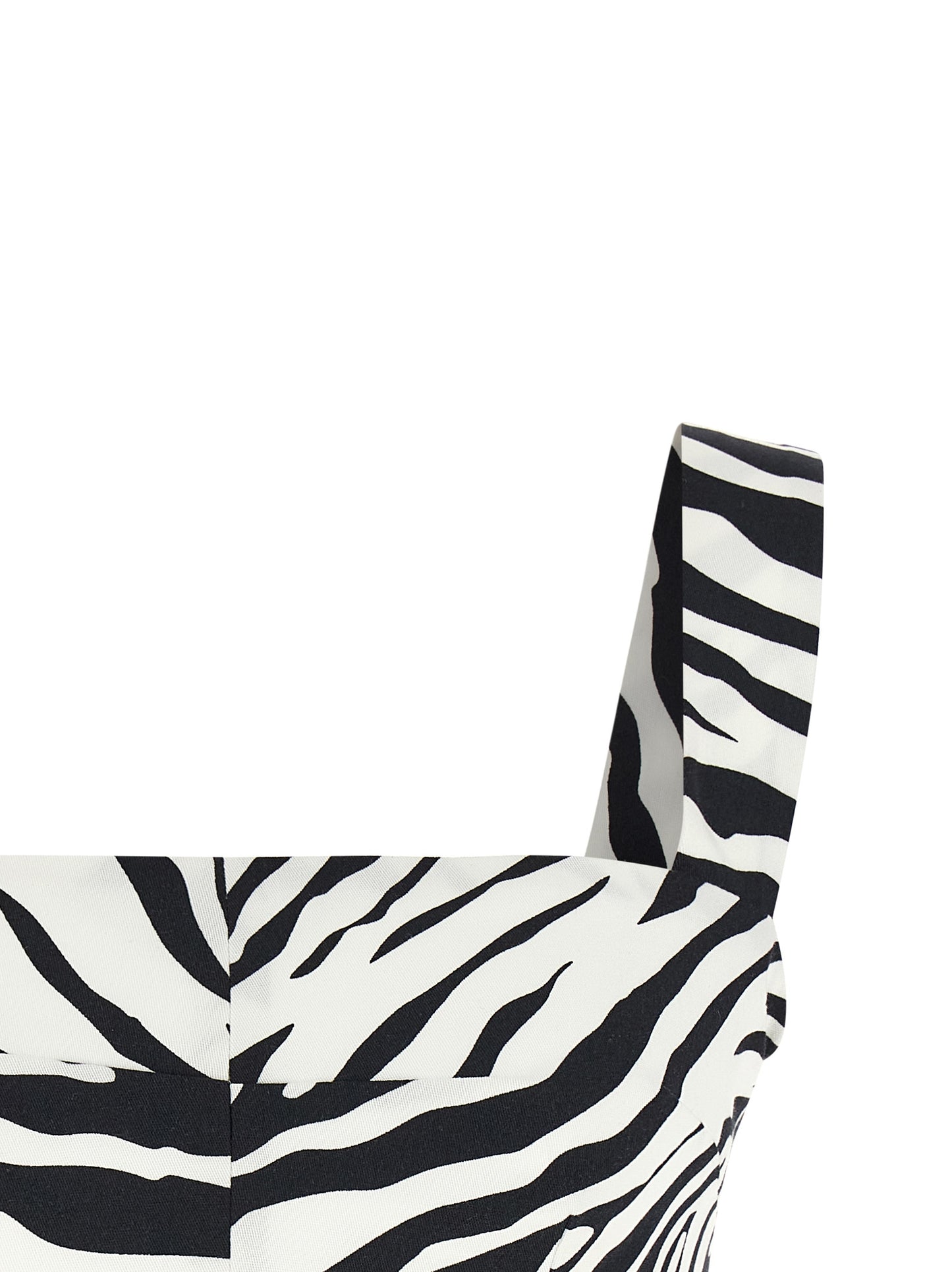 Tank Top by Dolce & Gabbana for women in stretch cotton bicolour, black, white, zebra & print showcases a meticulous silhouette, artfully finished with a meticulous and for a sophisticated, meticulous look.