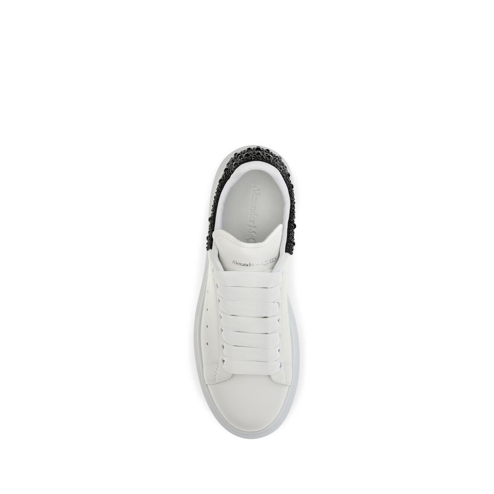 Sneakers by Alexander McQueen for women in bos taurus suede calf leather black, white & signature features a chic design, perfectly showcasing the chic chunky style of this Women's Chunky Bos Taurus Suede Calf Leather Sneakers.