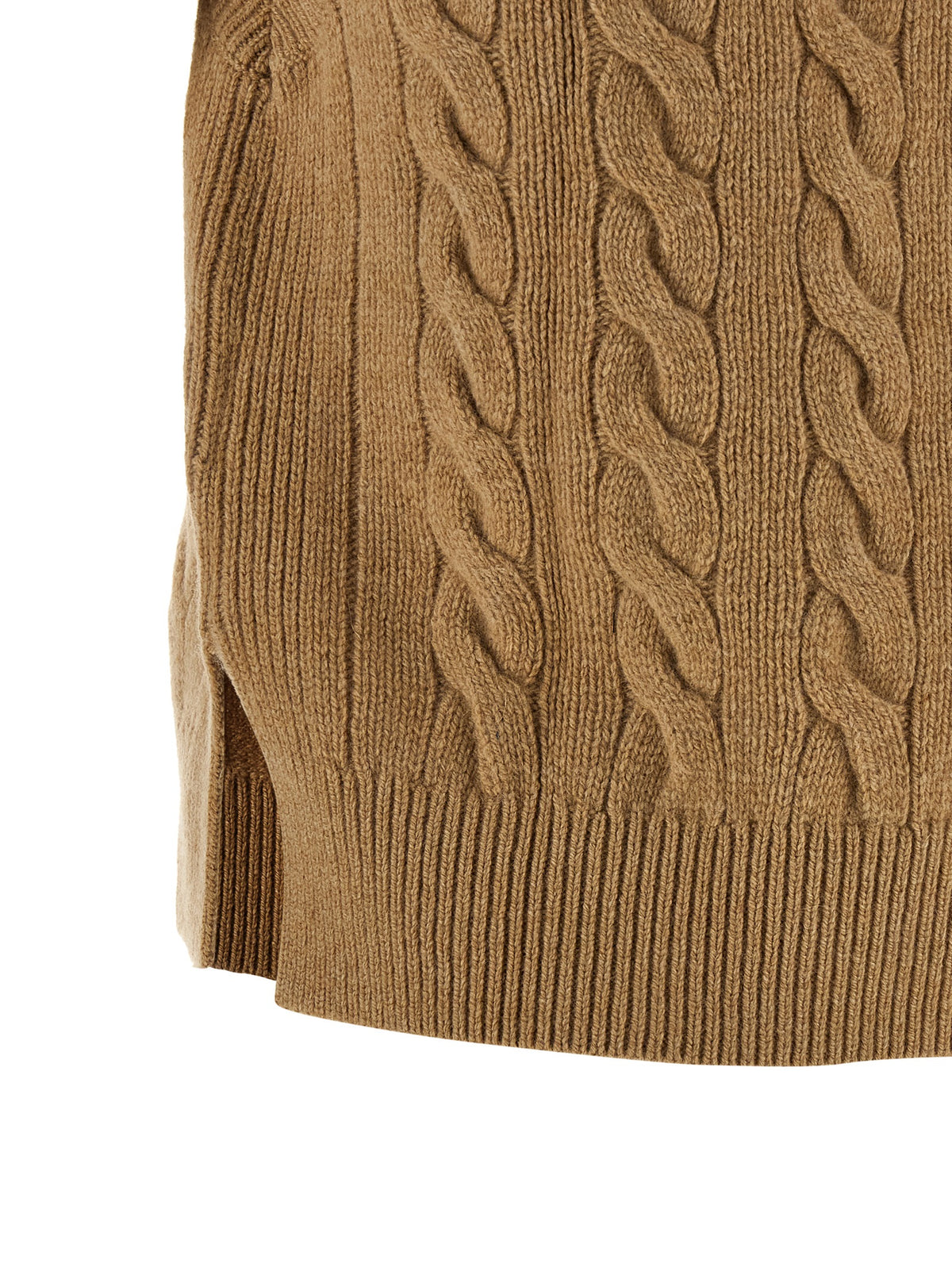 Polo Ralph Lauren Women's V Neck Cashmere Vest - Beige