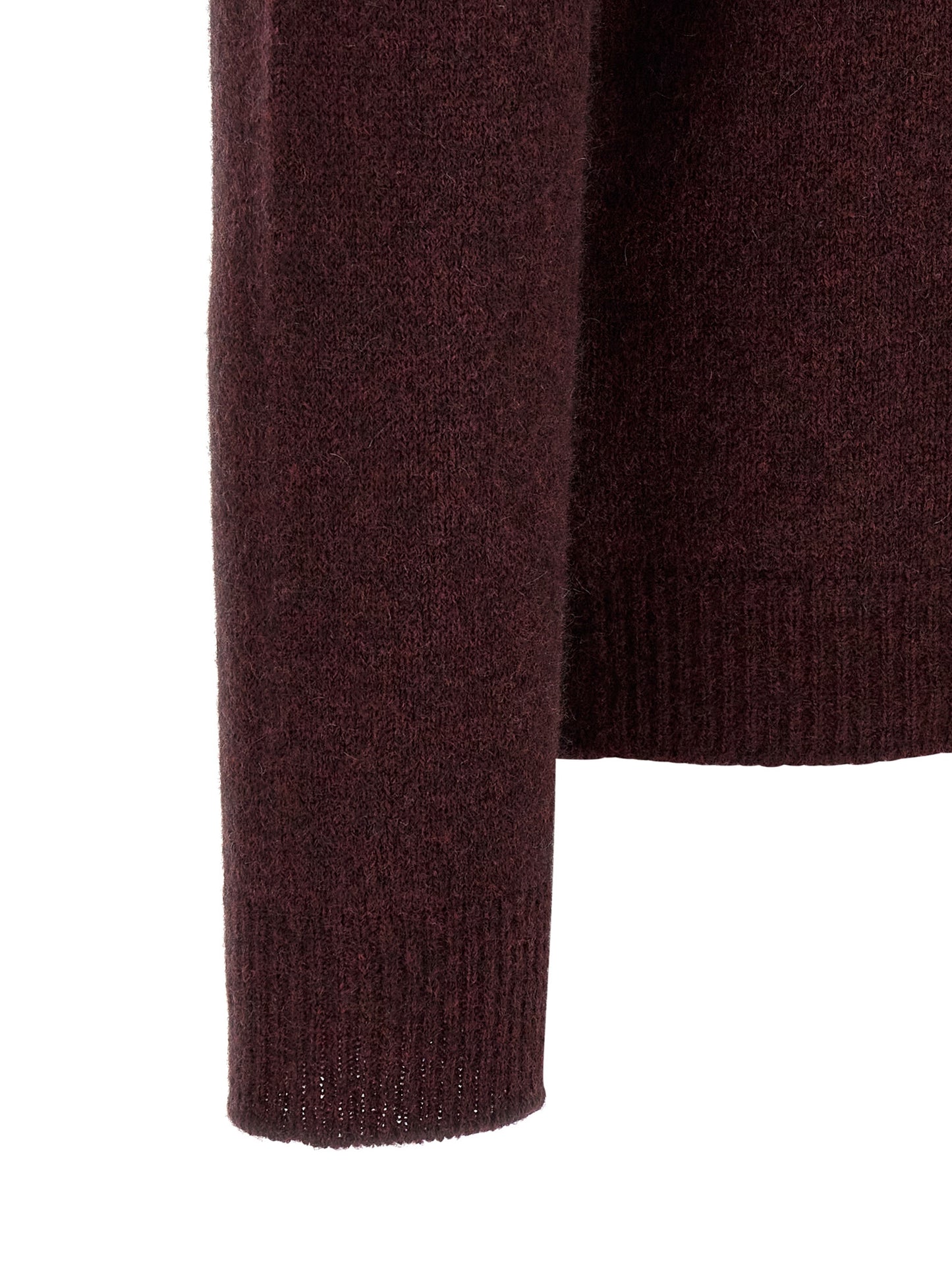 Hooded Cardigan by Roberto Collina for men in polyamide & wool bordeaux & camel showcases a luxurious silhouette, meticulously detailed with a sophisticated hooded neckline and for a refined finish.