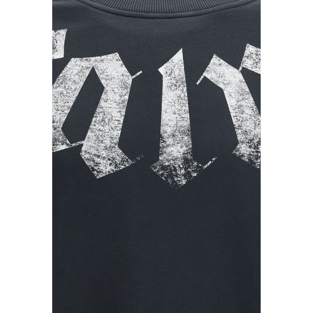 Sweatshirt by Palm Angels for men in cotton black features an exquisite silhouette, showcasing and details for a exquisite look.