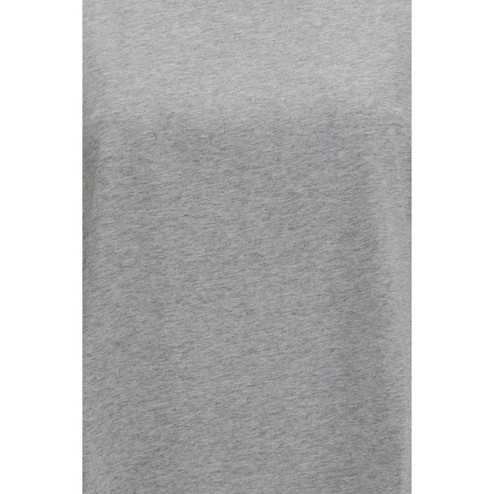 T-Shirt by Loulou De Saison for women in cotton gray & signature features an edgy silhouette, meticulously detailed with a sophisticated and crew neckline for a truly edgy finish.