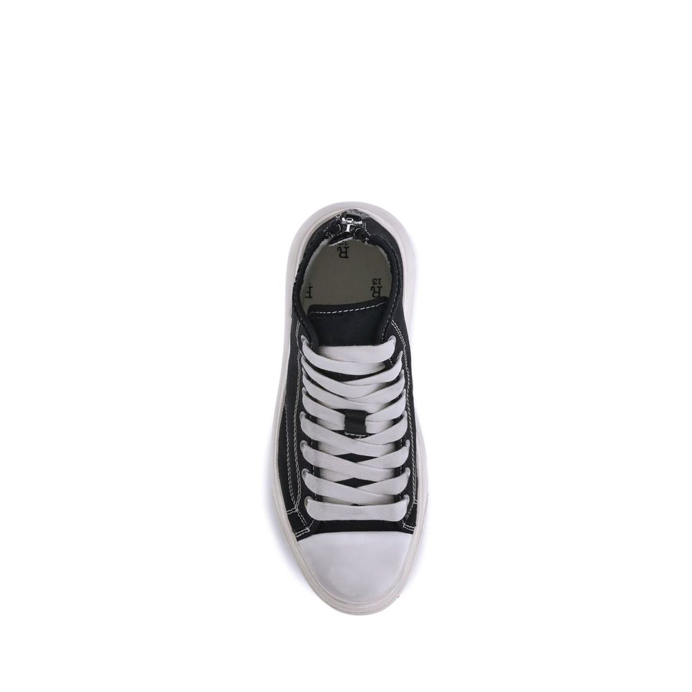 Sneakers by R13 for women in polyurethane cotton black presents a impeccable silhouette as 9 To 5 Women's High Top Polyurethane Cotton Sneakers, expertly defined by a impeccable high-top style for a impeccable, high-fashion look.
