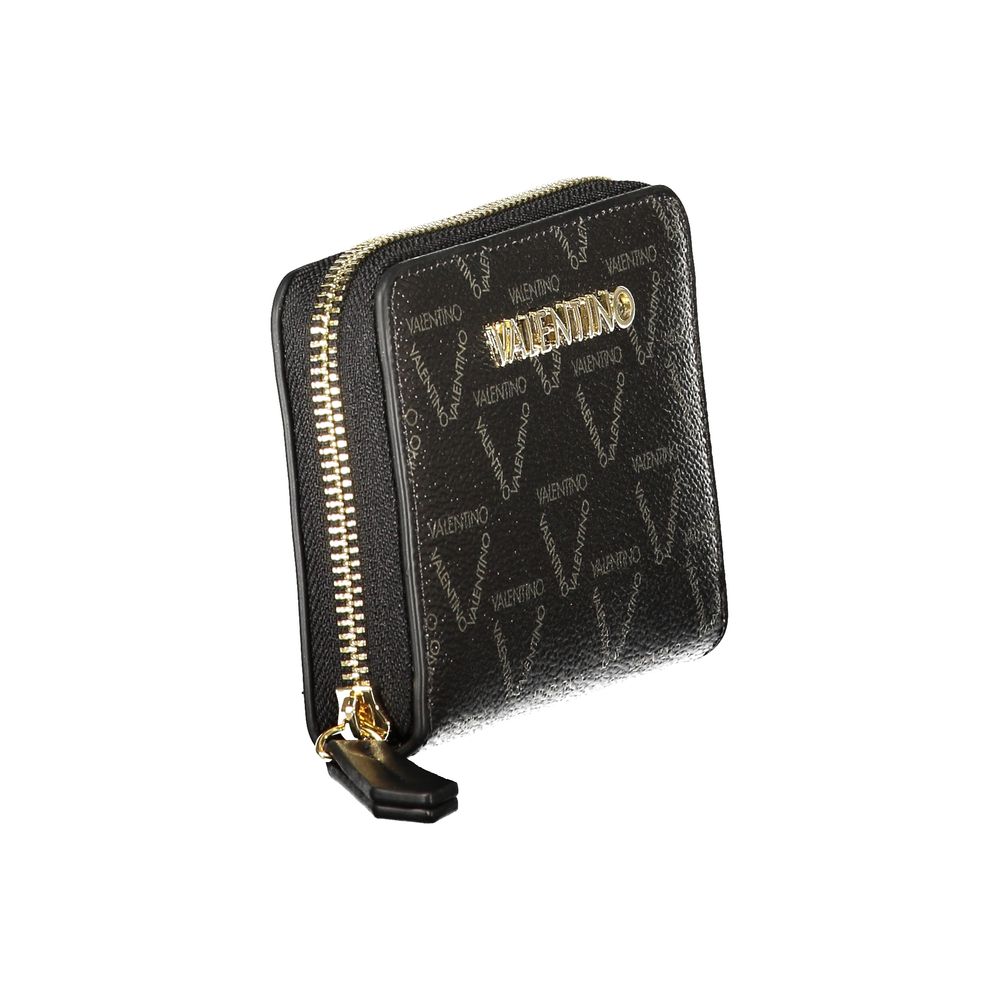 Mario Valentino Polyurethane Cardholder Wallet - Black