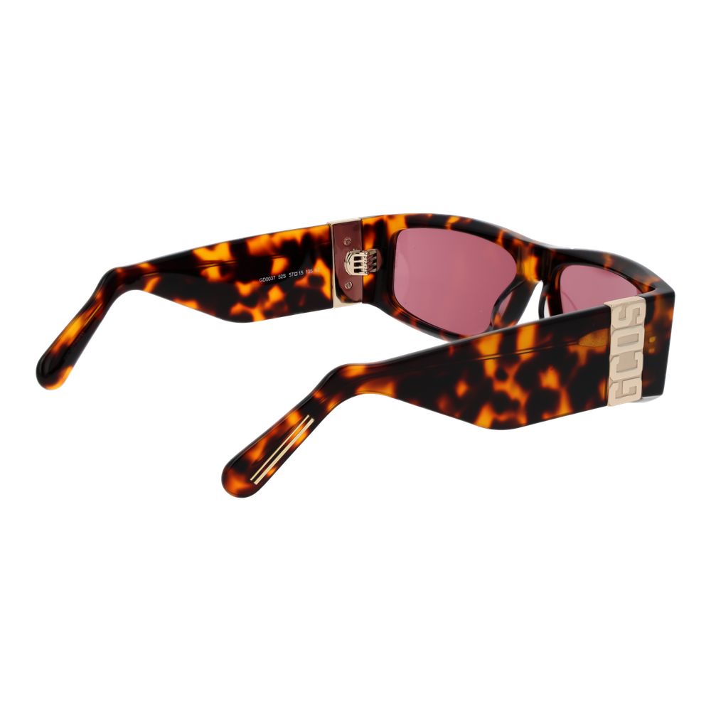 GCDS Rectangle Non-Polarized Medium-Tint Acetate Sunglasses - Brown