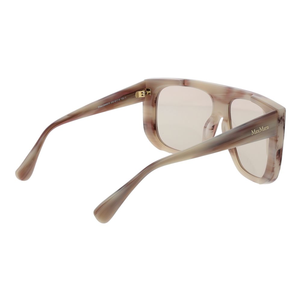 Max Mara Rectangle Non-Polarized Light-Tint Acetate Sunglasses - Cream