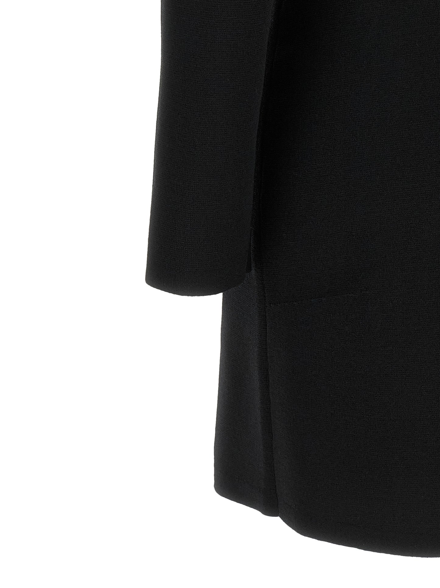 Dress by Elisabetta Franchi for women in polyamide & viscose black & gold showcases a striking silhouette, elegantly detailed with a , refined , and a striking short mini for a striking finish.