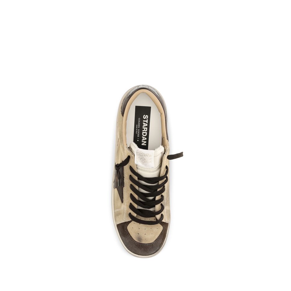 Golden Goose Star Men's Casual Bos Taurus Suede Calf Leather Sneakers - Beige Signature