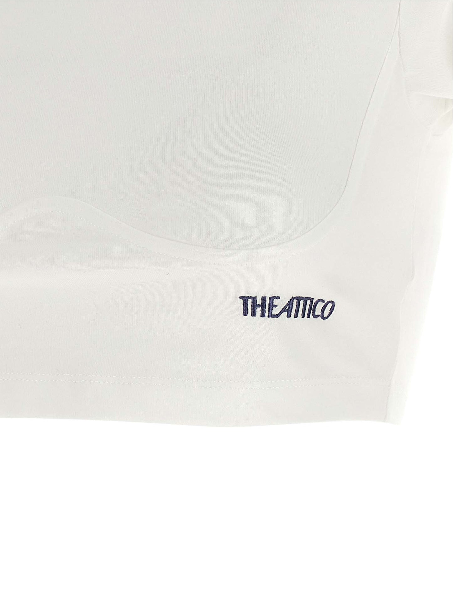 Corset Top by The Attico for women in cotton white features an bespeak silhouette, showcasing an bespeak and bespeak for a truly sophisticated look.