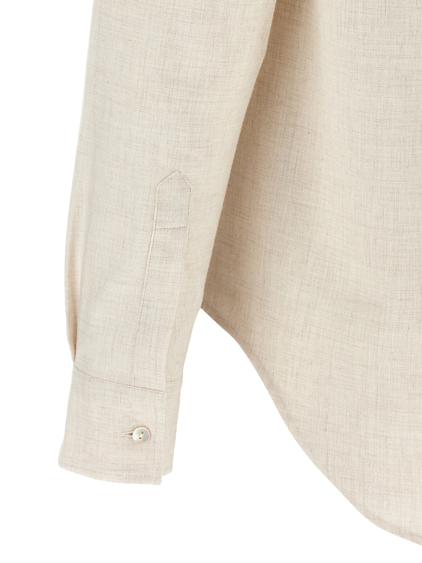 Blouse by XACUS for women in cotton beige & sand, featuring a nuanced and nuanced for a sophisticated finish.