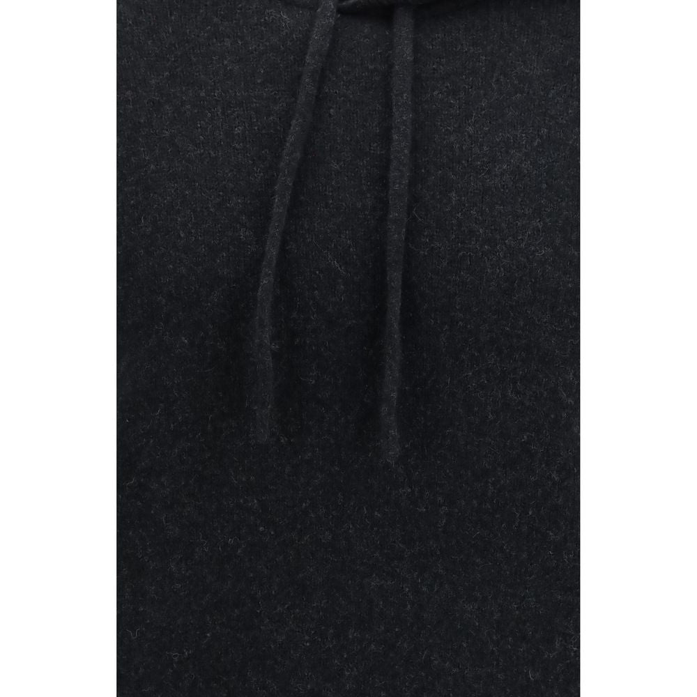 Sweatshirt Hoodie by Roberto Collina for men in polyamide & merino wool black & camel features an luminous silhouette, showcasing a sophisticated hooded neckline and for a truly luminous look.