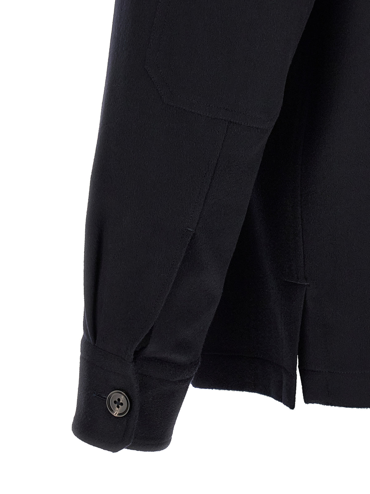 ZEGNA Men's Cashmere Overshirt - Dark Blue