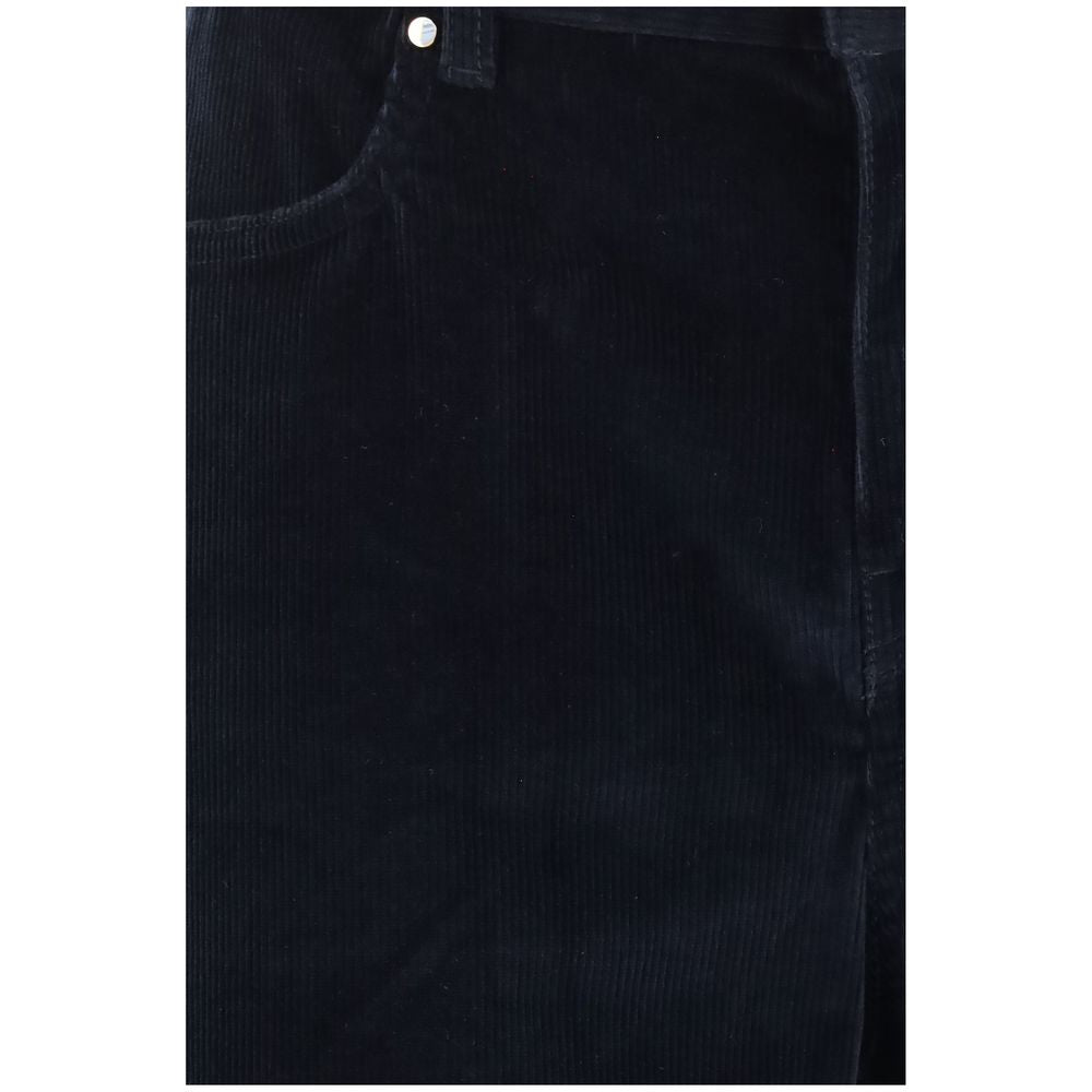 Palazzo Pants by Max Mara for women in velvet cotton corduroy blue features an refined tailoring silhouette, showcasing a premium regular-fit & wide with a and long cut for a refined tailoring look.