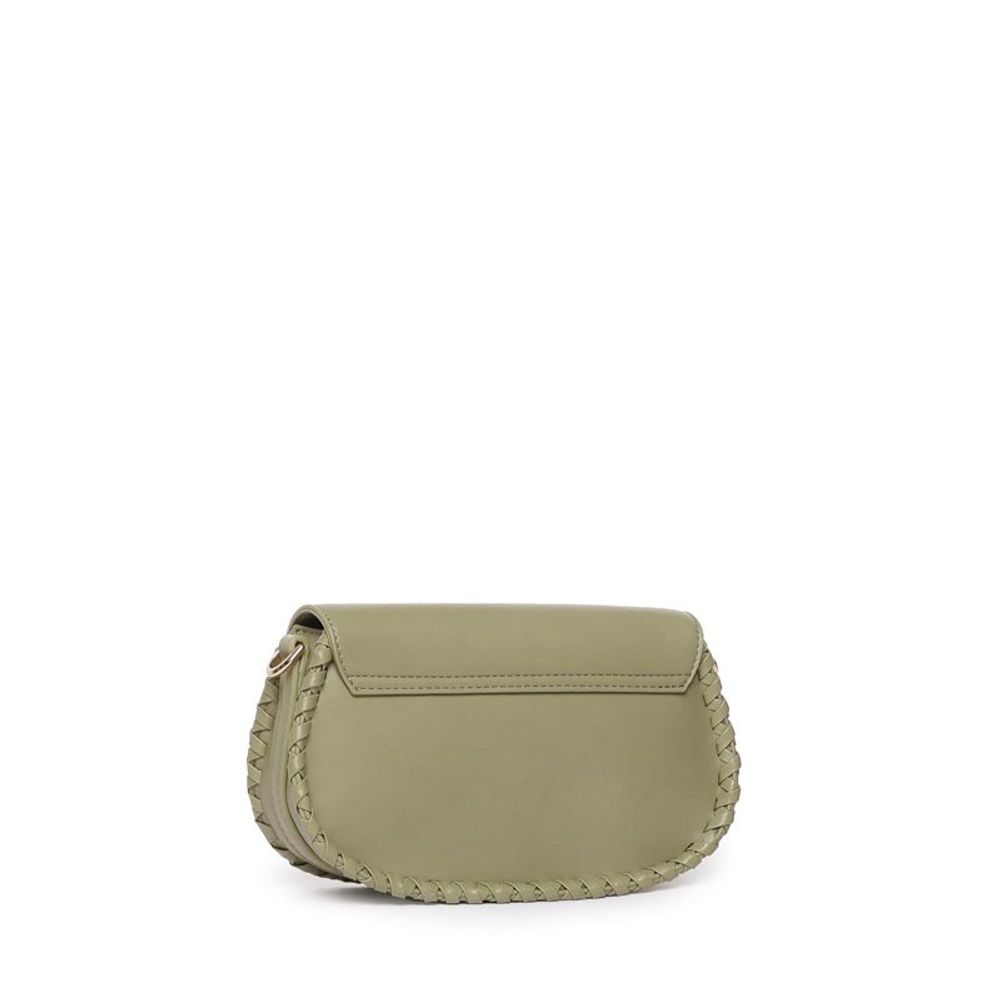 MIRIADE Polyethylene & Polyurethane Crossbody Handbag - Bicolour Green