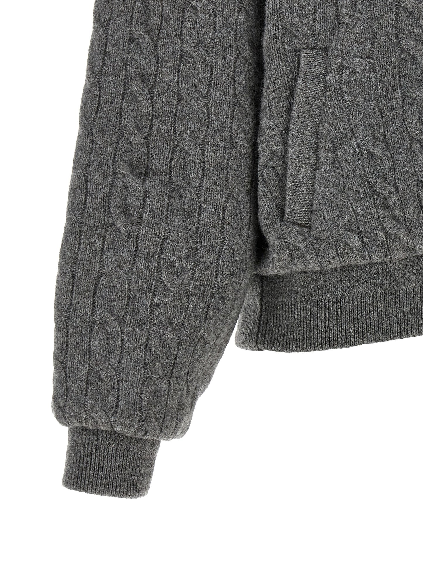 Bomber Jacket by Polo Ralph Lauren for women in cashmere gray presents a effortlessly chic silhouette, showcasing a sophisticated and premium pockets for a truly effortlessly chic finish.
