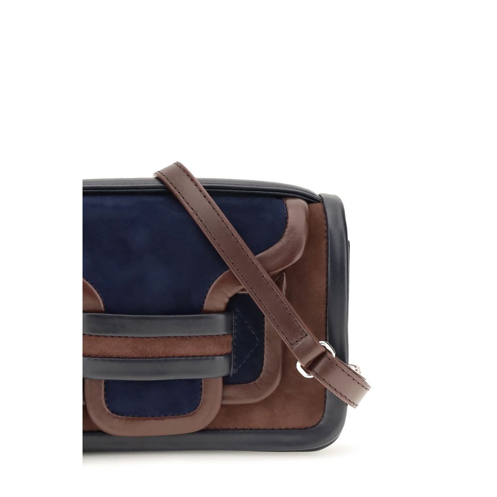 Large Shoulder Flap Bag by Pierre Hardy for women in bos taurus calf leather brown features a effortless sophistication silhouette, secured by a flap, magnetic & button with ample single-compartment and versatile shoulder-strap, handle & adjustable-strap for a effortless sophistication finish.