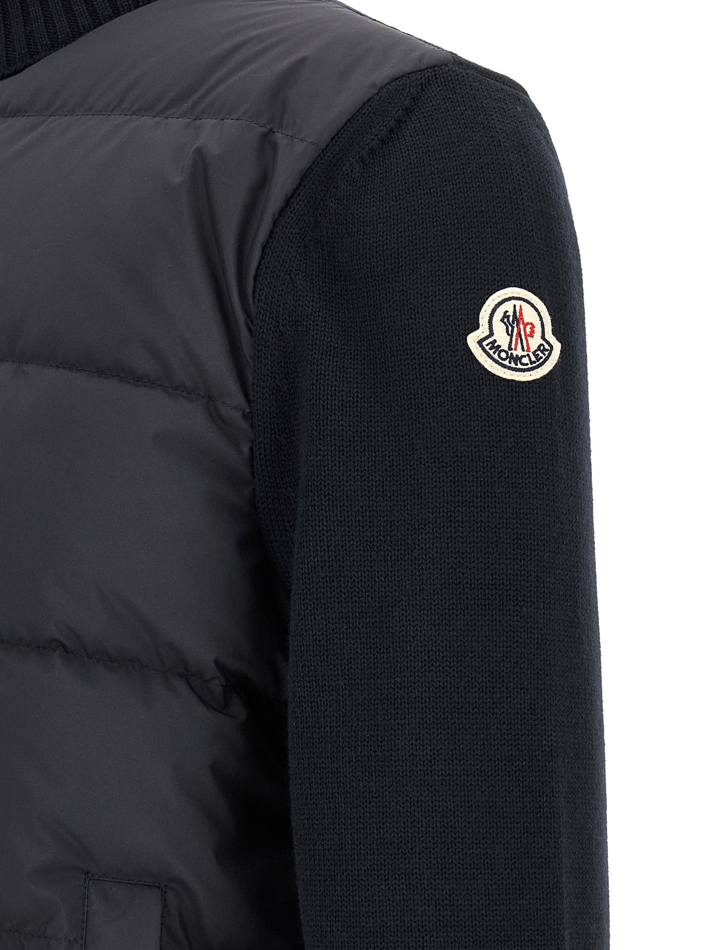 Cardigan by Moncler for men in virgin wool & polyester navy features a nuanced silhouette with a refined and nuanced detailing for a sophisticated look.