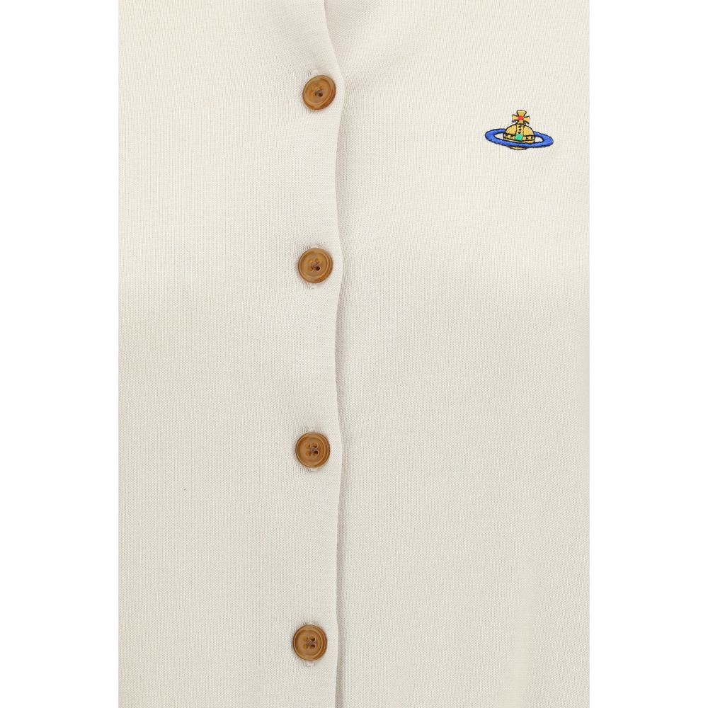 Cardigan by Vivienne Westwood for women in capra leather & cotton white & signature features a nuanced silhouette with a refined and nuanced detailing for a sophisticated look.