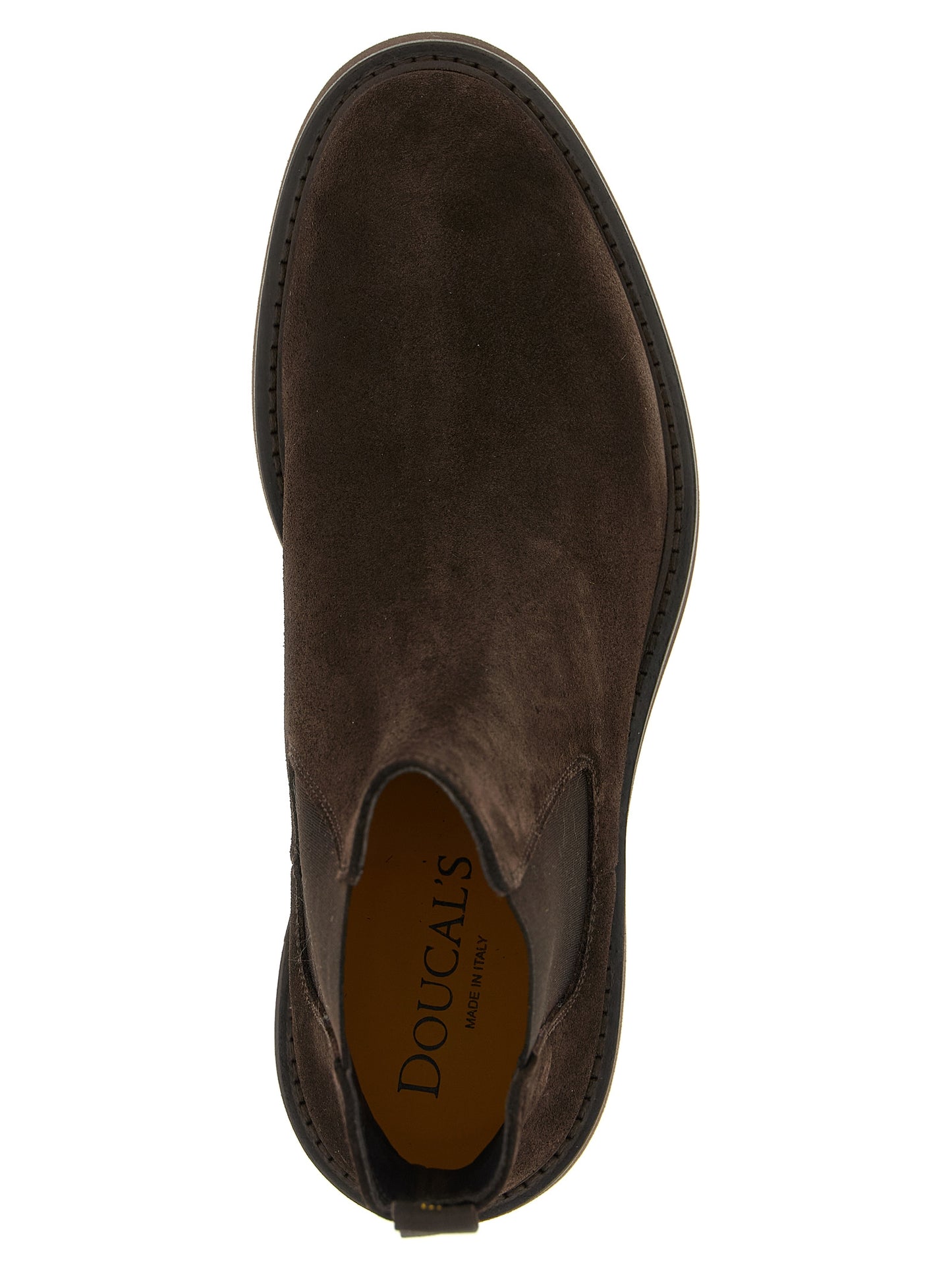 Ankle Chelsea Strap Boots by Doucal's for men in suede calfskin leather brown features an enchanting design from the Men's Suede Calfskin Leather Ankle Chelsea Strap Boots collection, highlighting a enchanting and for a refined look.