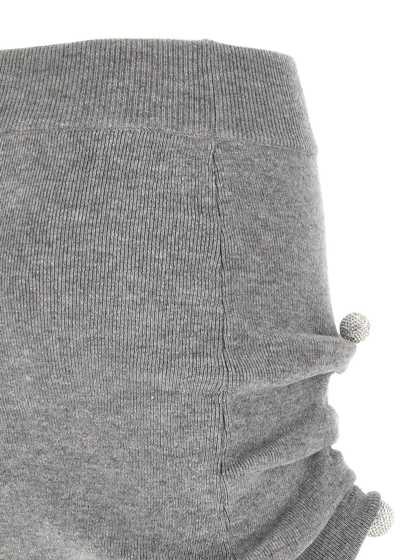 Giuseppe Di Morabito Women's Asymmetrical Virgin Wool & Crystal Skirt - Gray