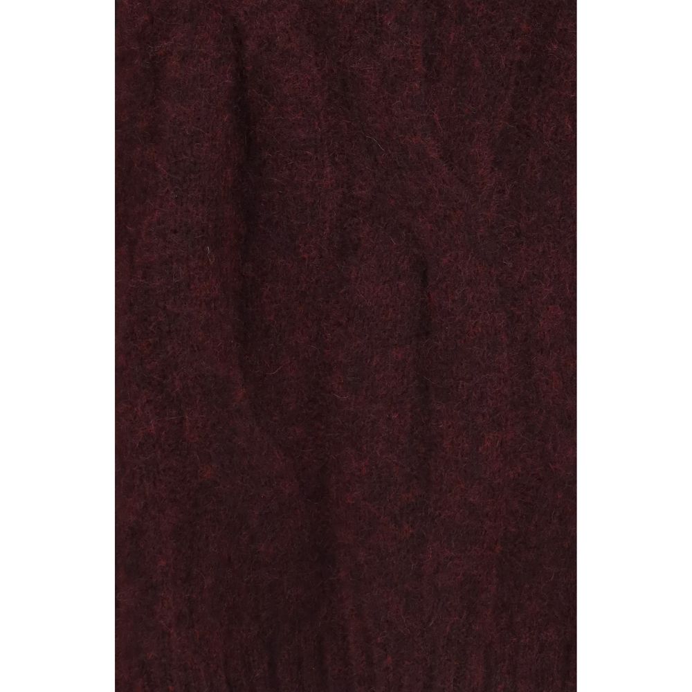 Sweater by Allude for women in cashmere silk & capra leather purple showcases a discreet silhouette, finished with a discreet and for a discreet look.