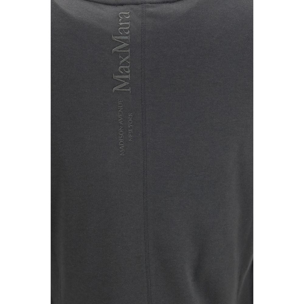 T-Shirt by S Max Mara for women in modal & cotton gray showcases a unassuming silhouette, artfully detailed with a refined round neckline and unassuming for a sophisticated, contemporary look.
