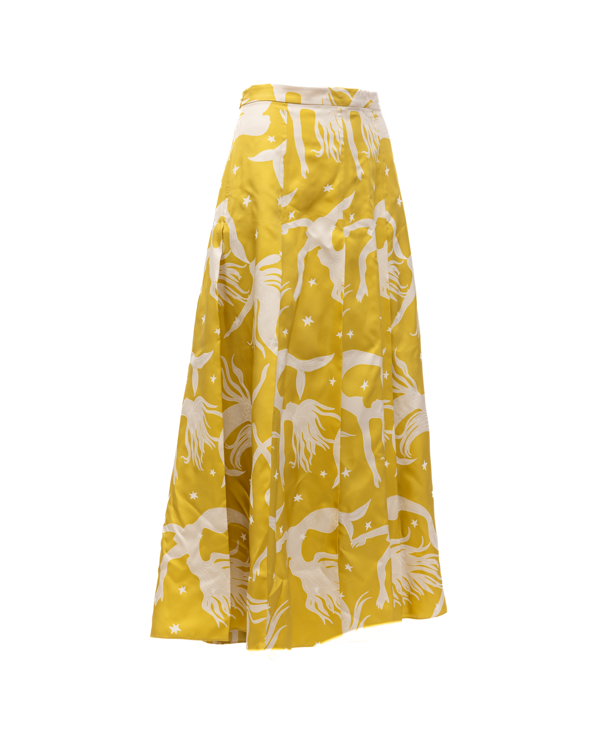 Skirt by Valentino Garavani for women in sequins white & yellow features a contoured silhouette from the Women's Long Skirt collection, characterized by its contoured long for a contoured finish.