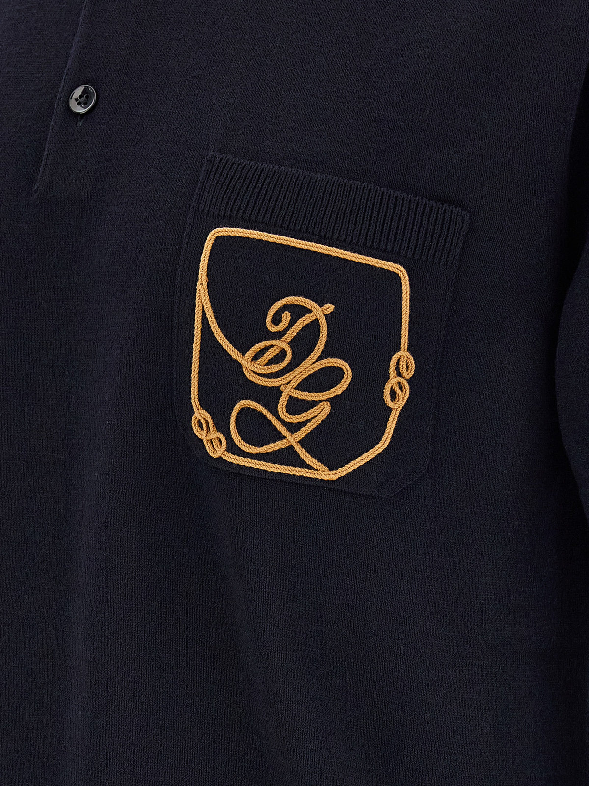 Dolce & Gabbana Men's Virgin Wool Polo Shirt - Dark Blue