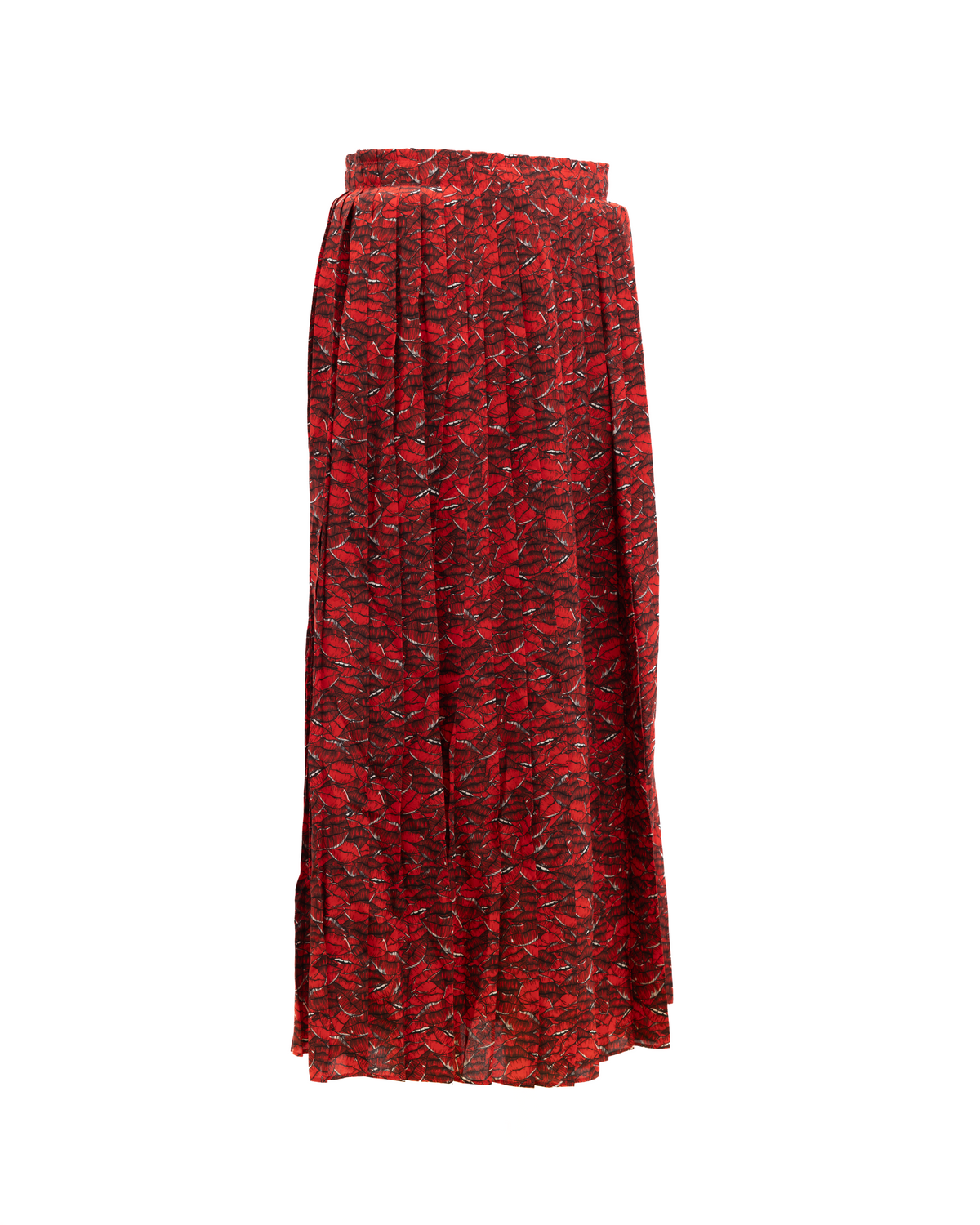 Skirt by Valentino Garavani for women in wool black, red & white showcases a dramatic silhouette, artfully capturing the essence of the Women's Midi Skirt in a dramatic midi cut for a refined look.