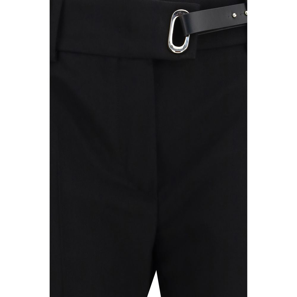 Casual Pants by Max Mara for women in stretch viscose black features an sartorial regular-fit & cigarette and long with a cut for a sartorial finish.