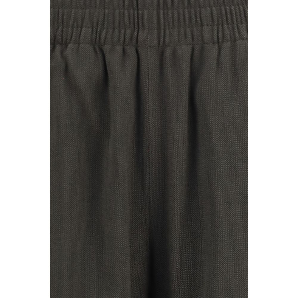 Golden Goose Star Women's Straight Leg Relaxed Fit Regular Wool & Viscose Casual Pants - Bicolour Signature