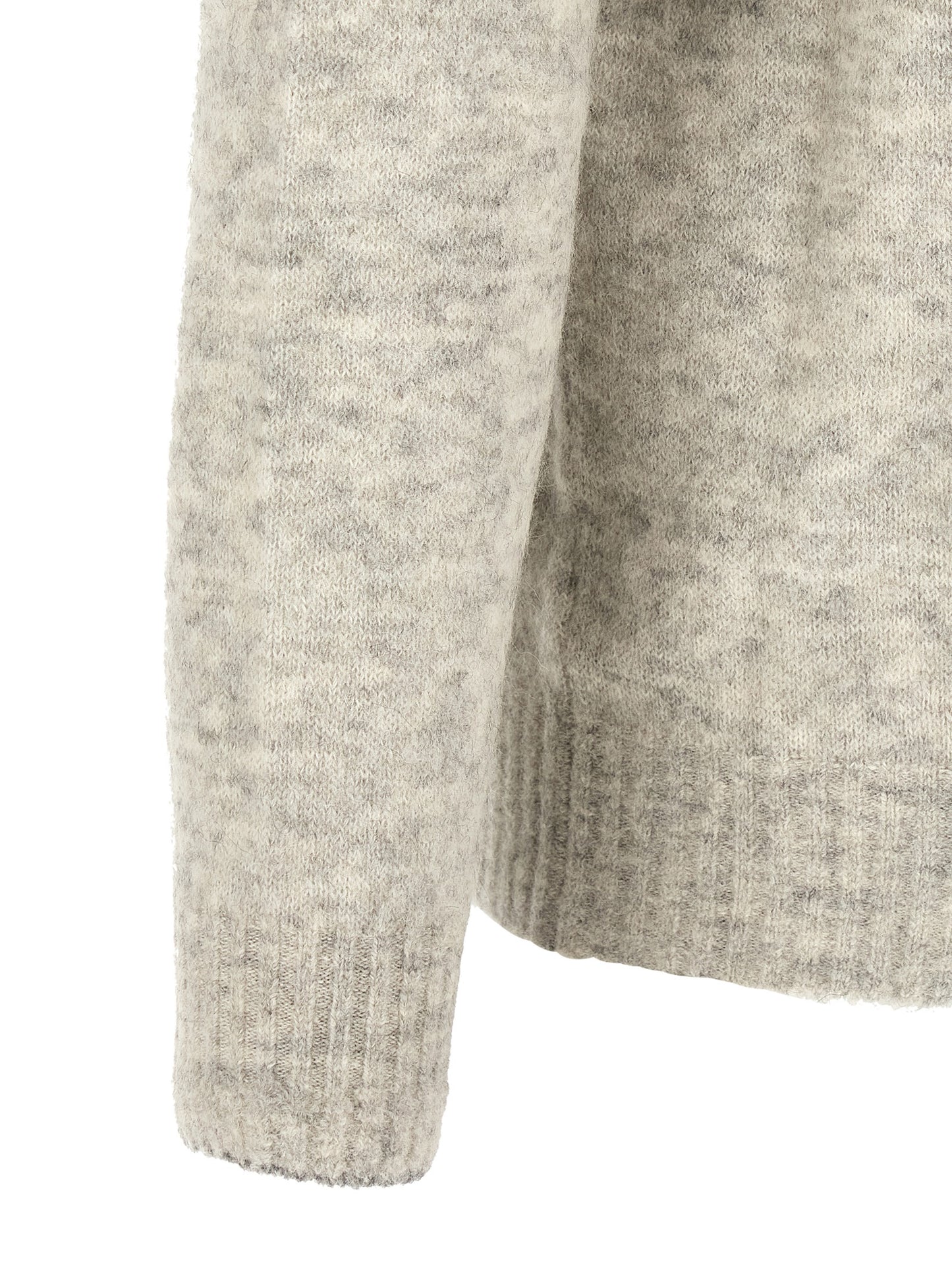 Cardigan by Brunello Cucinelli for men in cashmere leather & alpaca wool gray showcases a luxurious silhouette, meticulously detailed with a sophisticated and for a refined finish.
