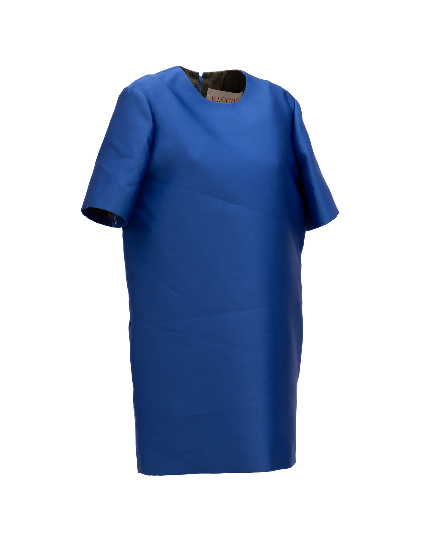 Dress by Valentino Garavani for women in lace blue features an eye catching silhouette with a sophisticated , elegant , and a refined short for a eye catching aesthetic.