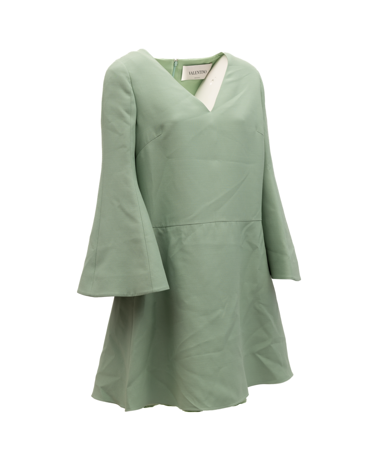 Dress by Valentino Garavani for women in lace mint-green features an cute silhouette, detailed with a and that elegantly flows into a cute short.