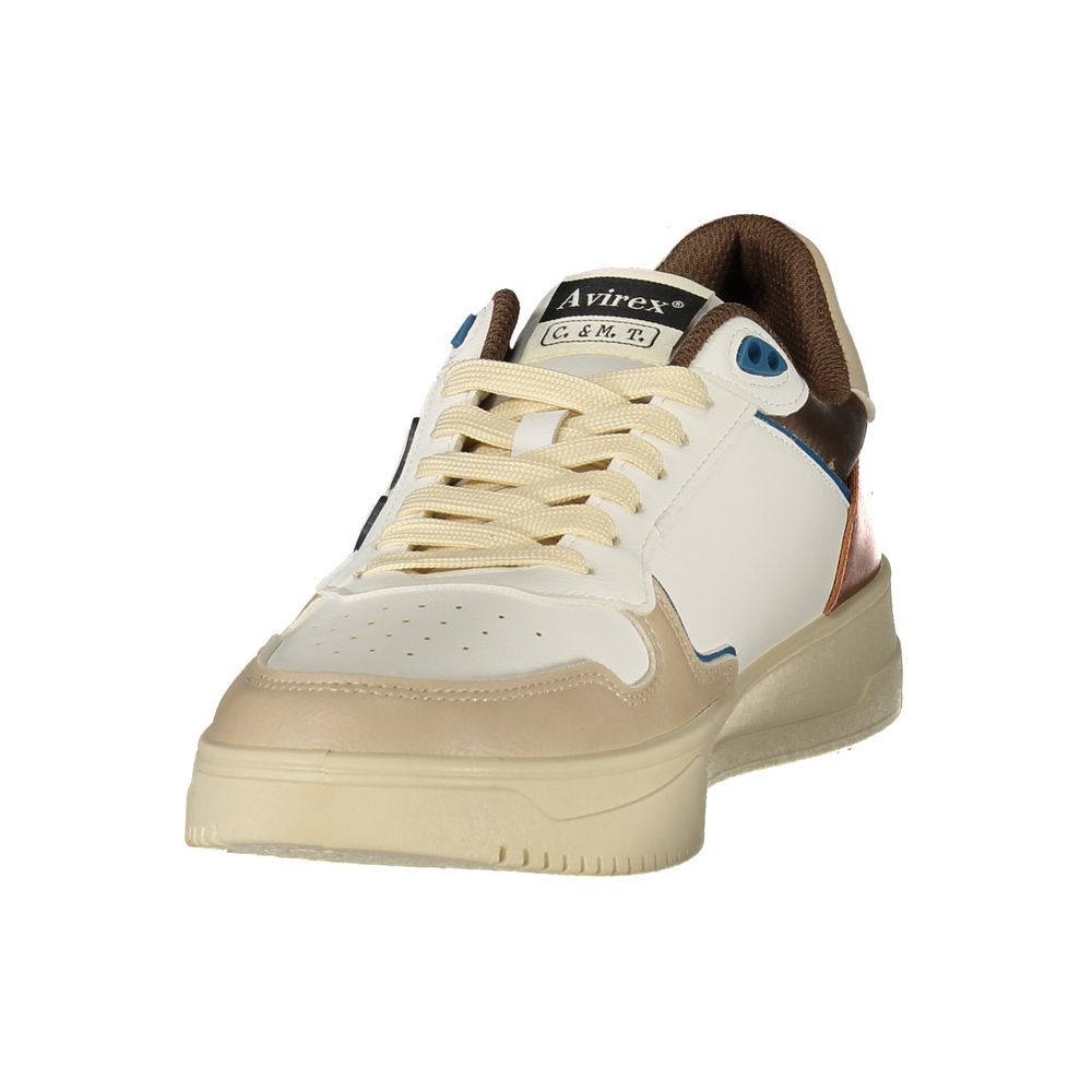 Avirex White Polyurethane Men's Sneaker