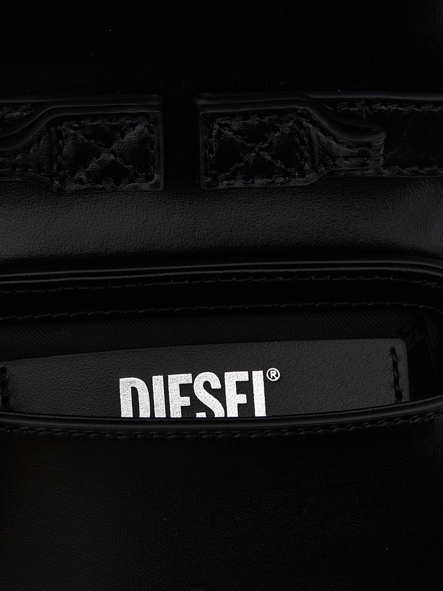Diesel 1 Dr Cowhide Leather Handbag - Black