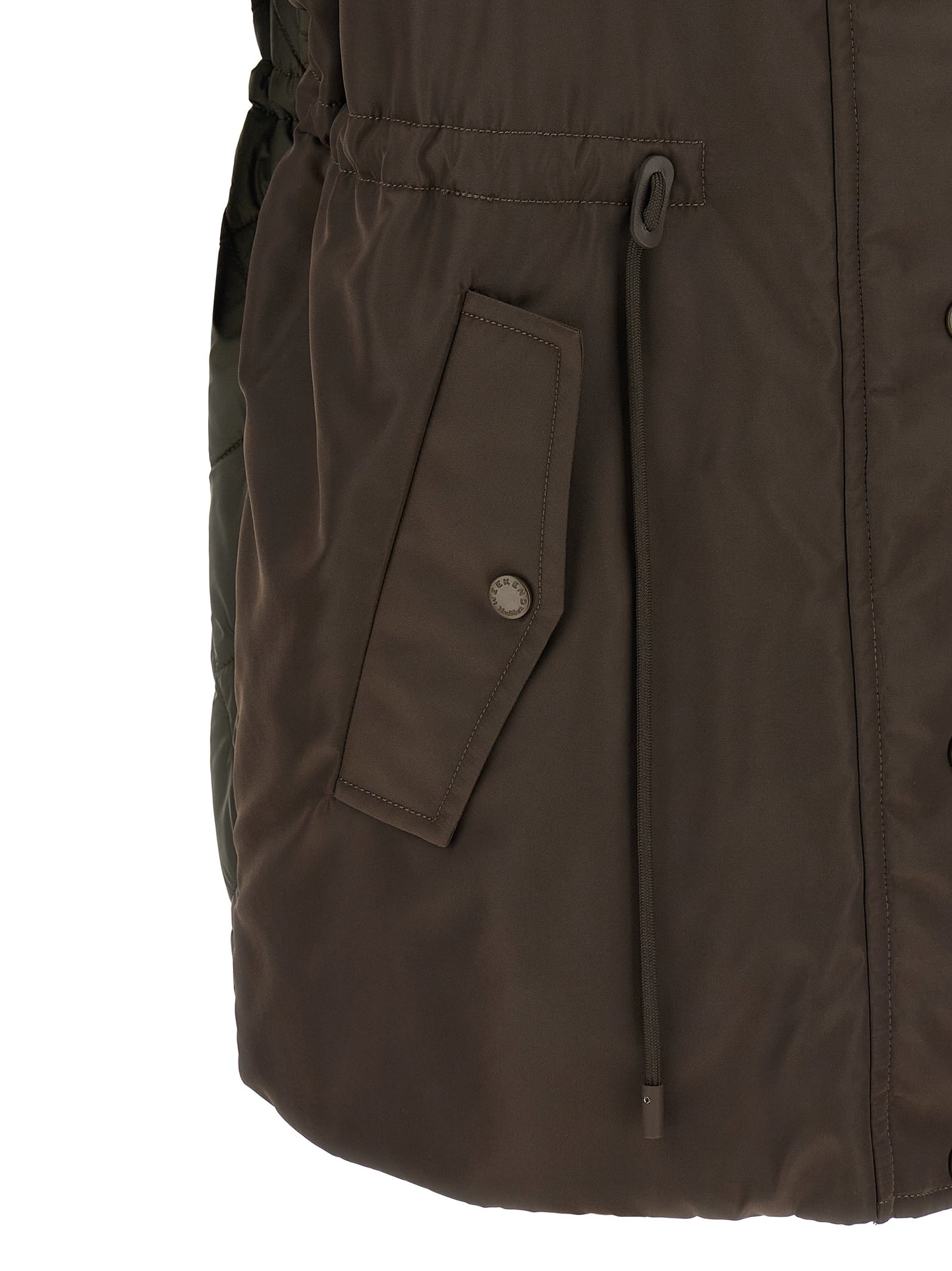 Max Mara Women's Quilted Padded Polyamide Hooded Vest - Brown