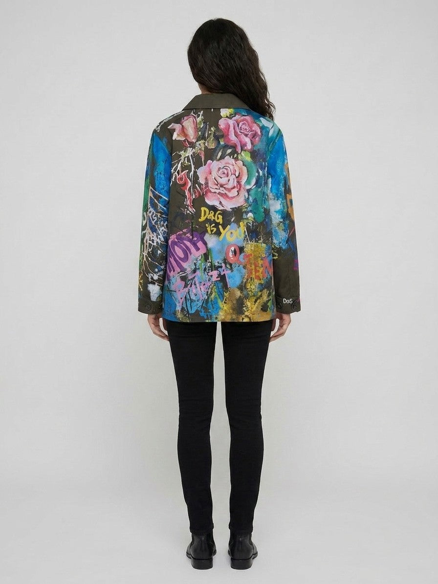 Dolce & Gabbana Multicolor Cotton Denim Jacket