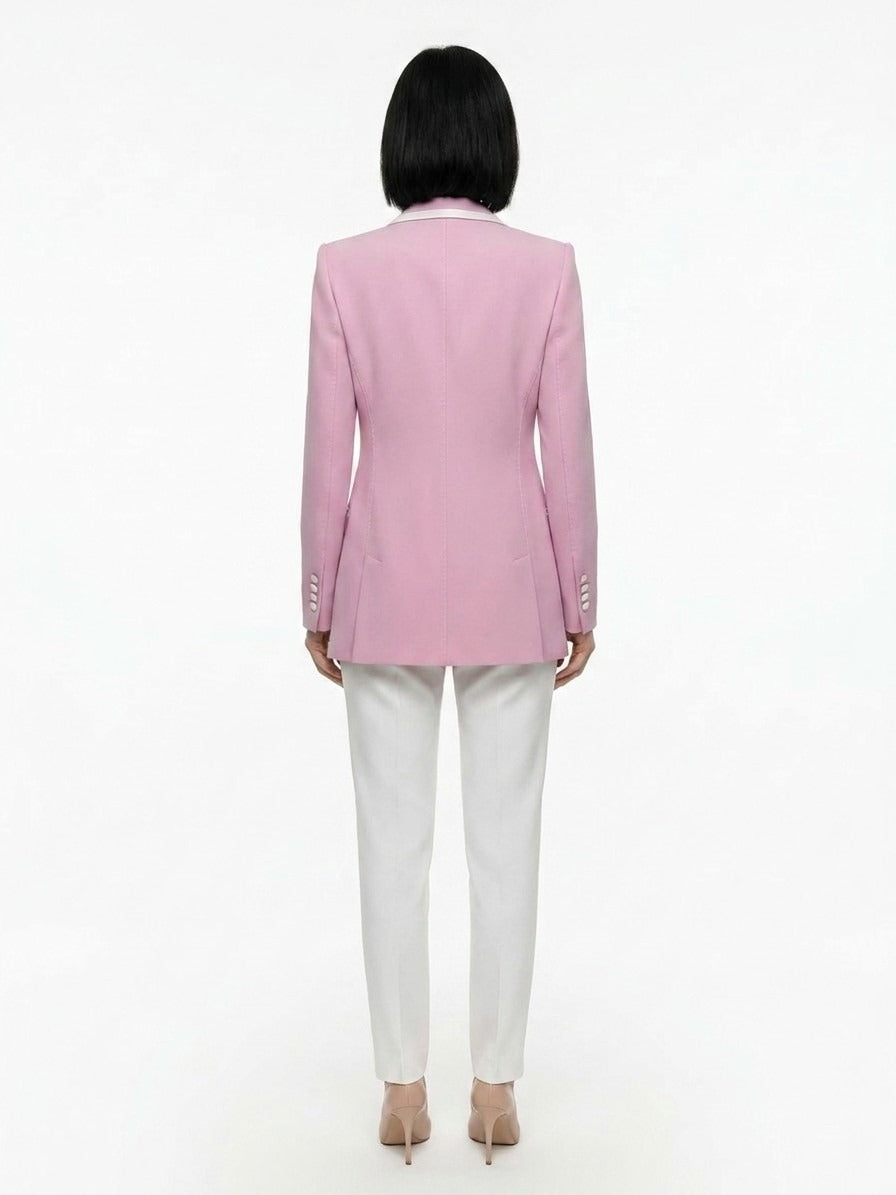 Dolce & Gabbana Pink Elastane Blazer